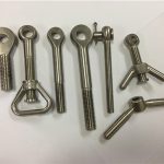 high tensile polishing din 444 hook eye bolts with nut and washer