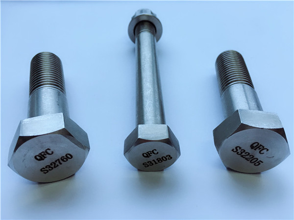 duplex steel 2205,s32760 high quality stainless steel fasteners din standard hex bolt screw
